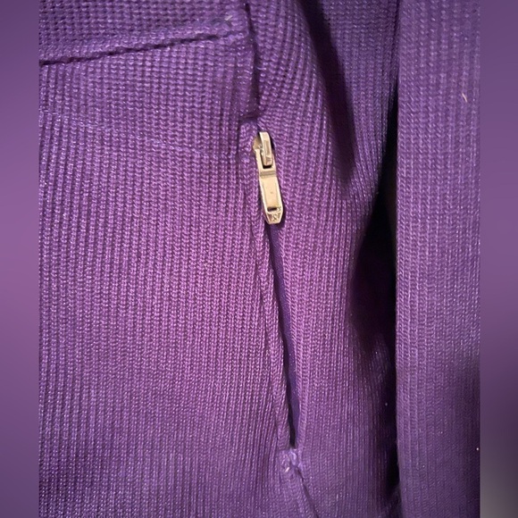 Spyder Core Sweater Purple Womens Sz L Full Zip, Zip Pockets, Heavy & Warm VGUC - Picture 3 of 8